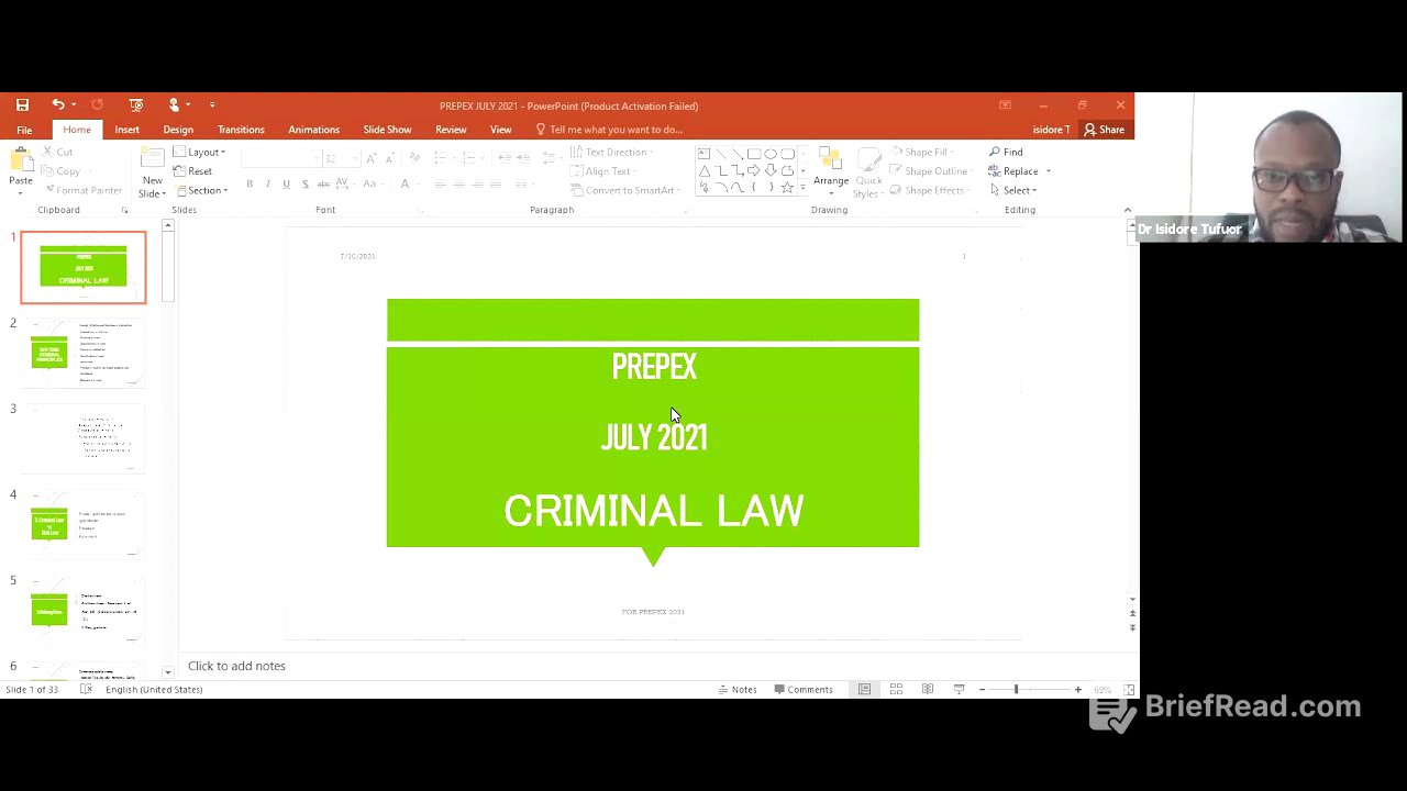 Criminal Law 101
