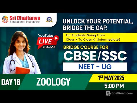 Day 18 - Zoology || NEET - Bridge Course for CBSE & SSC Students ||  @srichaitanyagosala