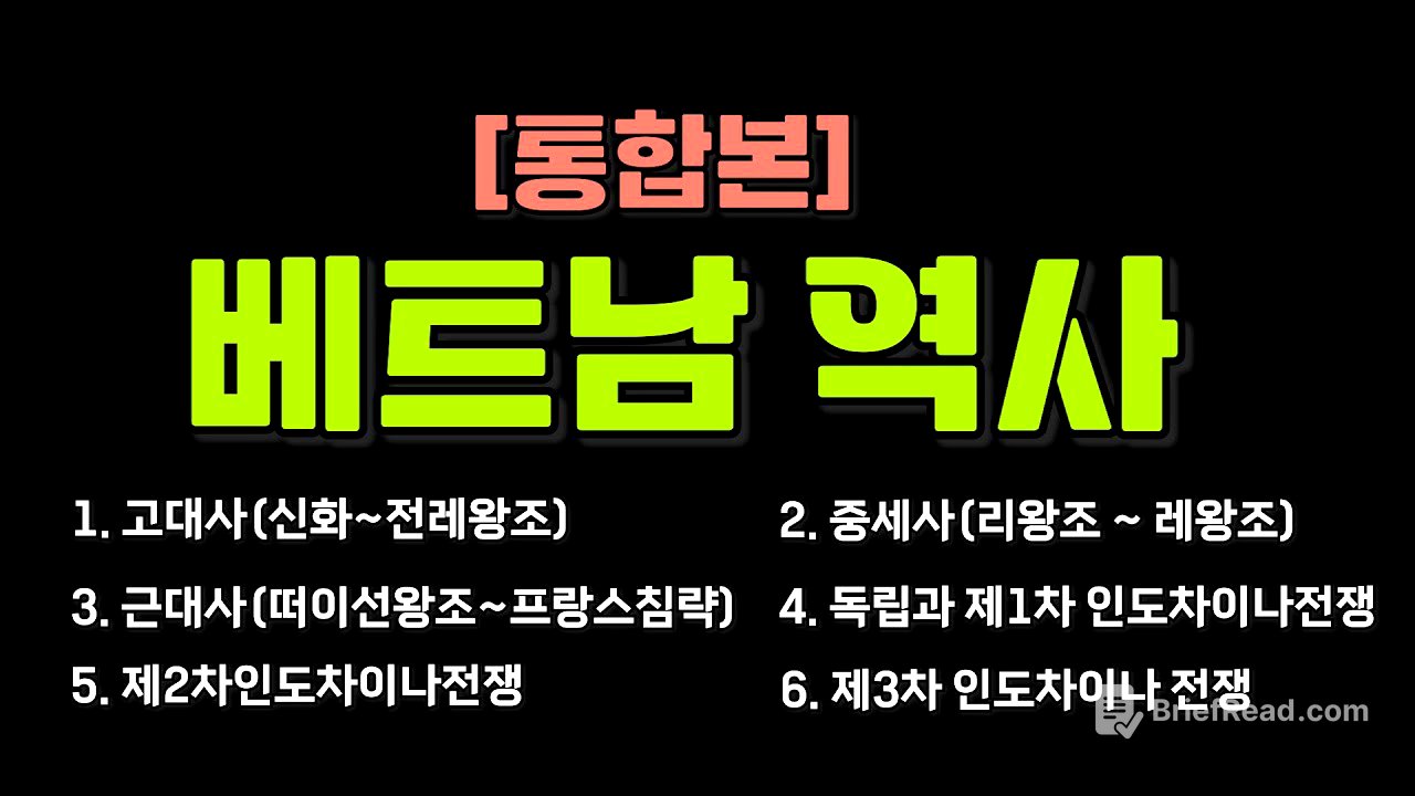 베트남역사 (신화부터 ~ 제3차인도차이나전쟁)