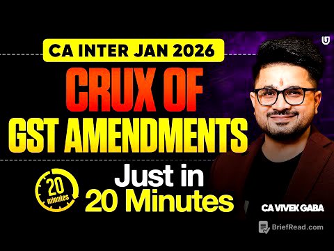 All GST Amendments in 20 Minutes🎯 CA Inter Jan 2026 | VG Sir #caexams #ultimateca