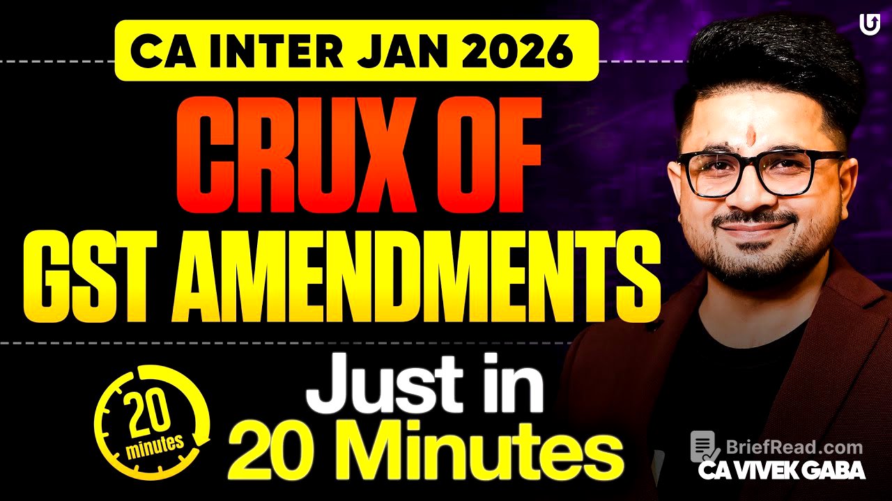 All GST Amendments in 20 Minutes🎯 CA Inter Jan 2026 | VG Sir #caexams #ultimateca