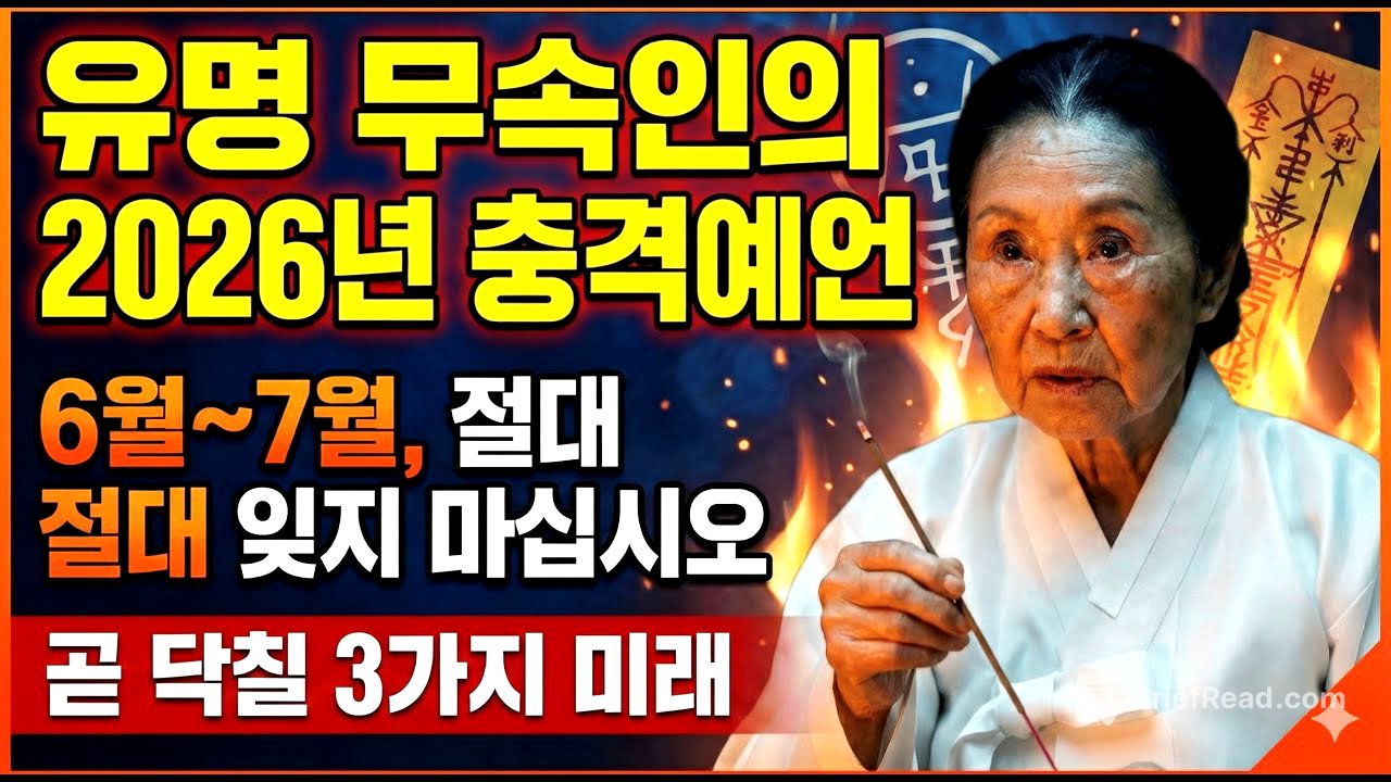 2026년 여름 한국 예언. 유명한 무당은 이렇게 말했다.