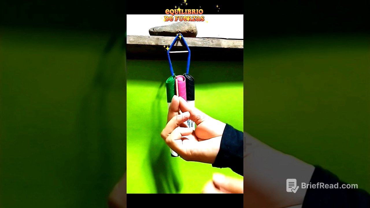 Equilibrio de Fuerzas#fisicaconectaydesafia #fisica #physics #experimento #leyesdenewton #experiment