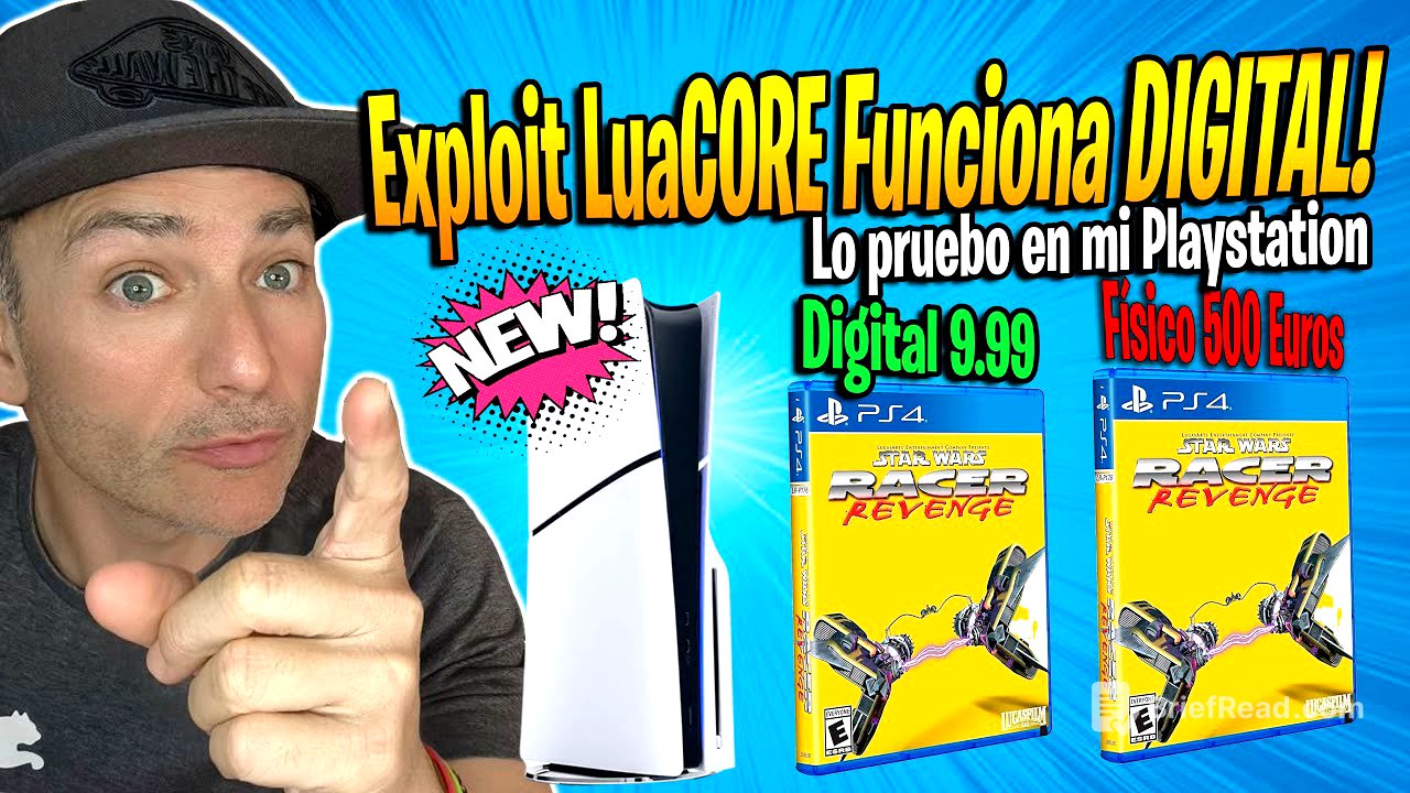 Exploit LUACORE PS4 y PS5 Funciona en la versión DIGITAL de 9 Euros, Lo pruebo en mi PS5 ACTUALIZADA