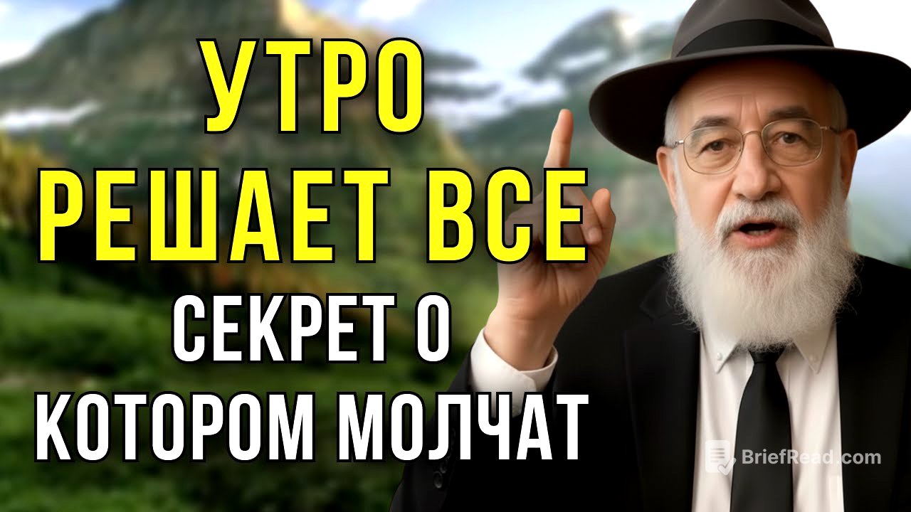Утренние ПРИВЫЧКИ для ЗАМЕДЛЕНИЯ Старения! Еврейская мудрость