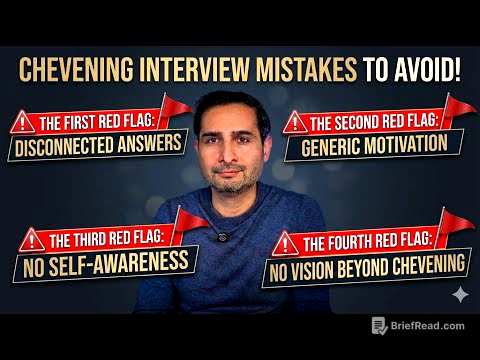 Chevening Interview Red Flags | How you fail in the first 5 minutes