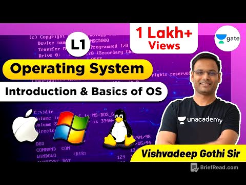 Introduction & Basics of OS | L 1 | Operating System | GATE 2022  #VishvadeepGothi