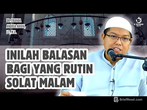KEMULIAAN SOLAT MALAM YANG DIABAIKAN BANYAK ORANG - USTADZ FIRANDA ANDIRJA