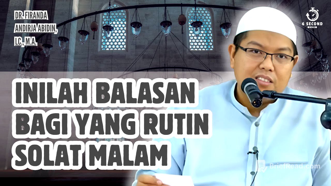 KEMULIAAN SOLAT MALAM YANG DIABAIKAN BANYAK ORANG - USTADZ FIRANDA ANDIRJA