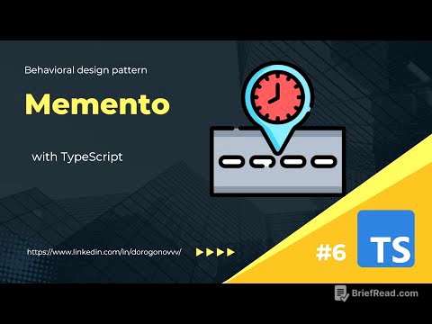 [Behavioral 6] Memento design pattern with TypeScript example