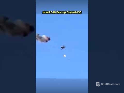 F-16 Fires Sidewinder at Shahed-136 in Close-Range Intercept!