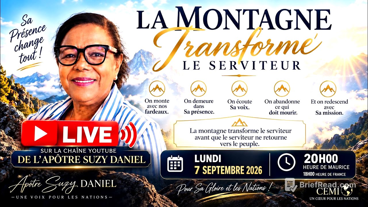 LA MONTAGNE TRANSFORME LE SERVITEUR Apôtre Suzy DANIEL