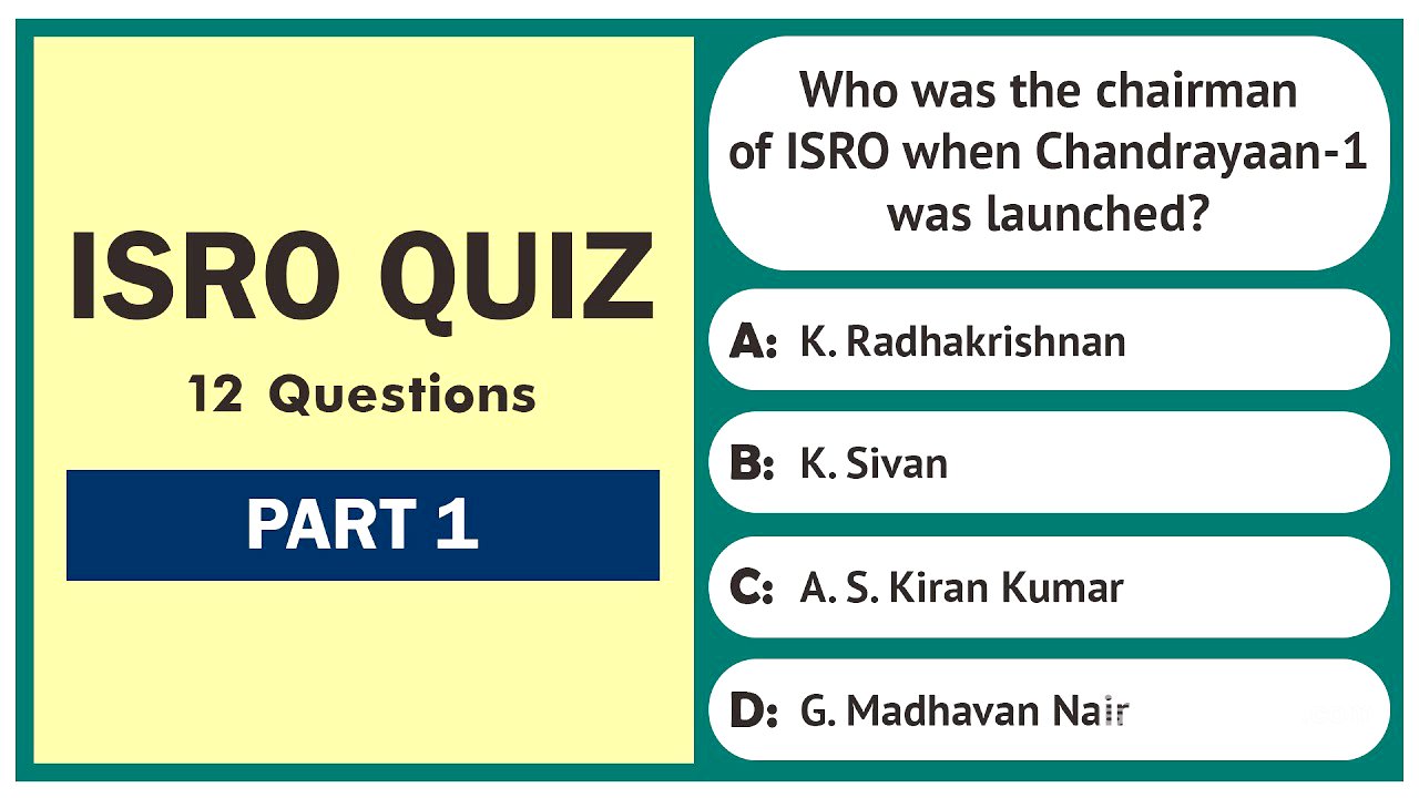 ISRO Quiz - Part 1/10 | 12 Questions | Indian Space Research Organisation | India GK Quiz
