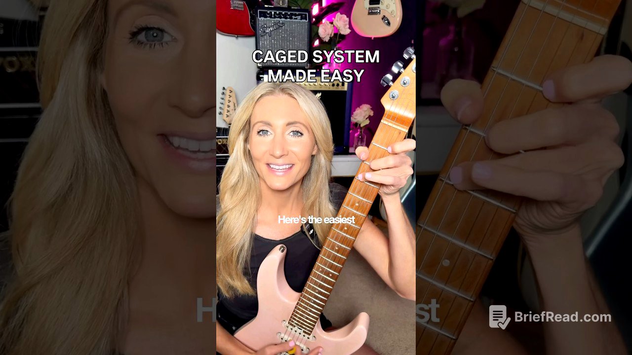 The CAGED System Made Easy! #guitarlesson #guitarteacher #guitarchords #cagedsystem