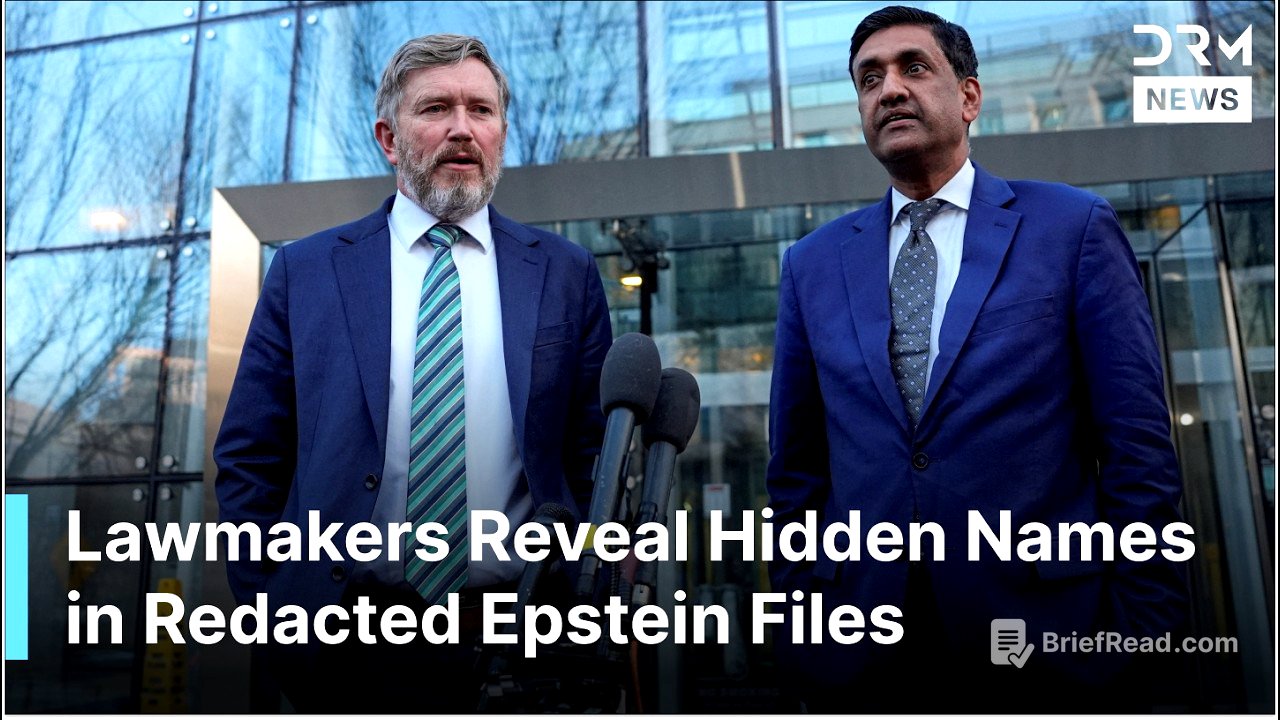 FULL REMARKS: Reps. Ro Khanna & Thomas Massie Reveal Hidden Redacted Names in Epstein Files | AC1G