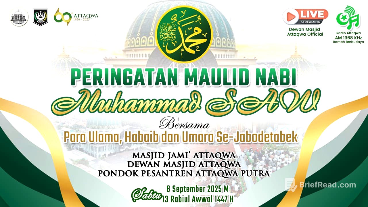 Live Peringatan Maulid Nabi Muhammad SAW | Dewan Masjid Attaqwa 1447 H/2025 M