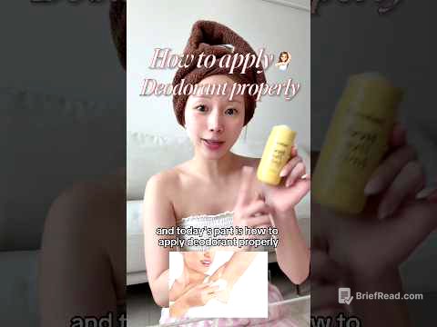 How to apply deodorant properly #hygiene #deodrant #medicube #bodycare #armpits
