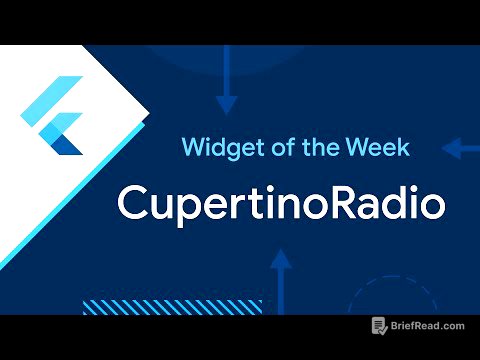 CupertinoRadio (Widget of the Week)