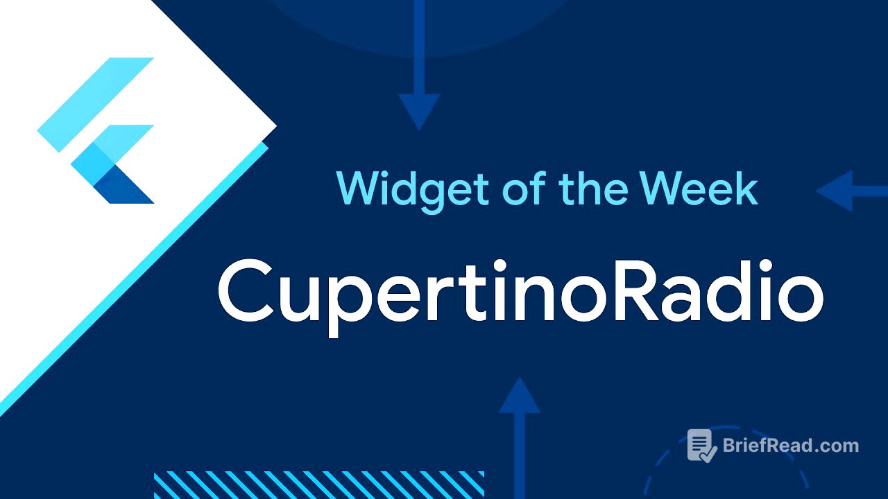 CupertinoRadio (Widget of the Week)
