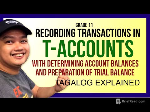 RECORDING TRANSACTIONS USING T-ACCOUNTS - PREPARATION OF TRIAL BALANCE (TAGALOG EXPLAINED)
