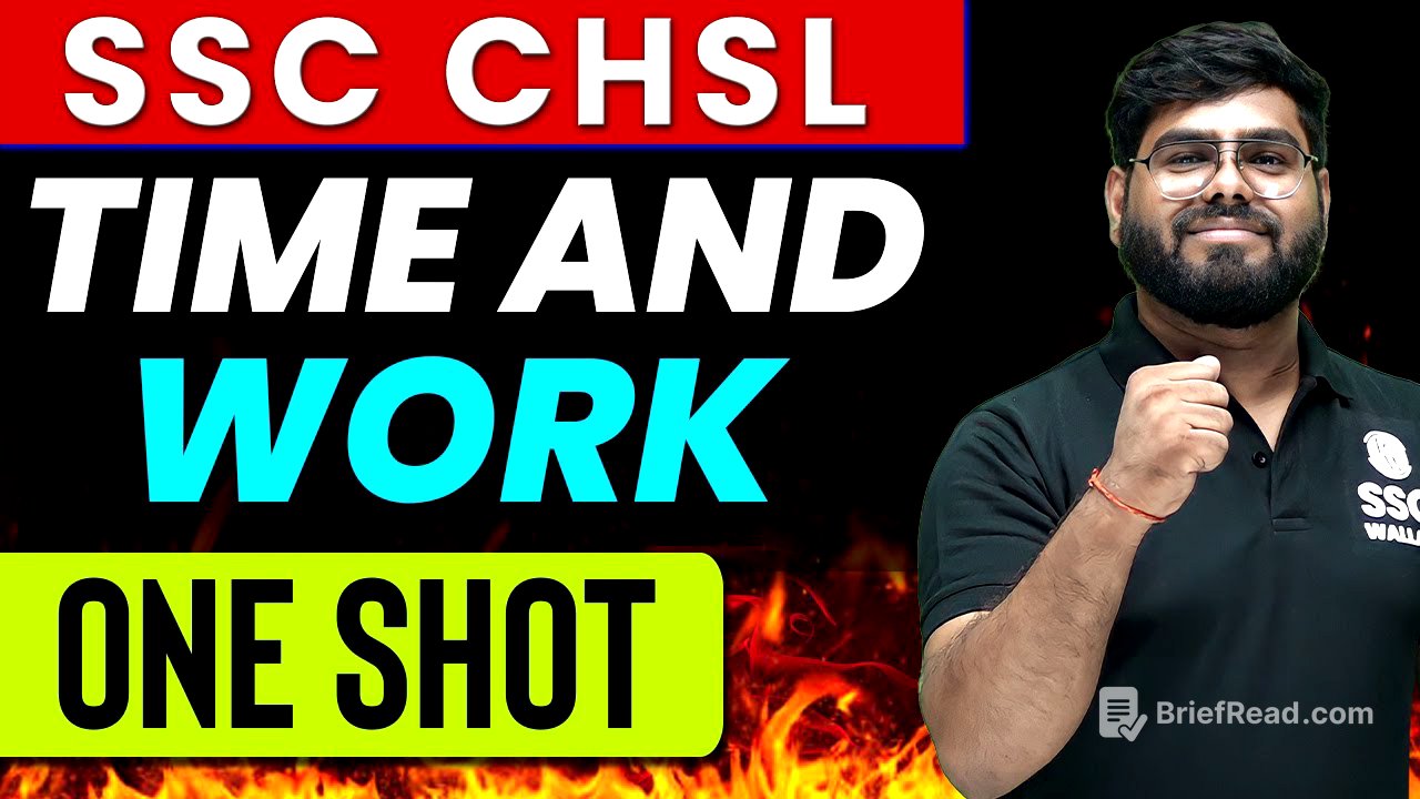 Time and Work | Maths | Zero To Hero | FOR SSC CHSL