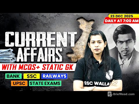 Current Affairs Today | 23 December Current Affairs 2025 | Daily Current Affairs | By Krati Mam