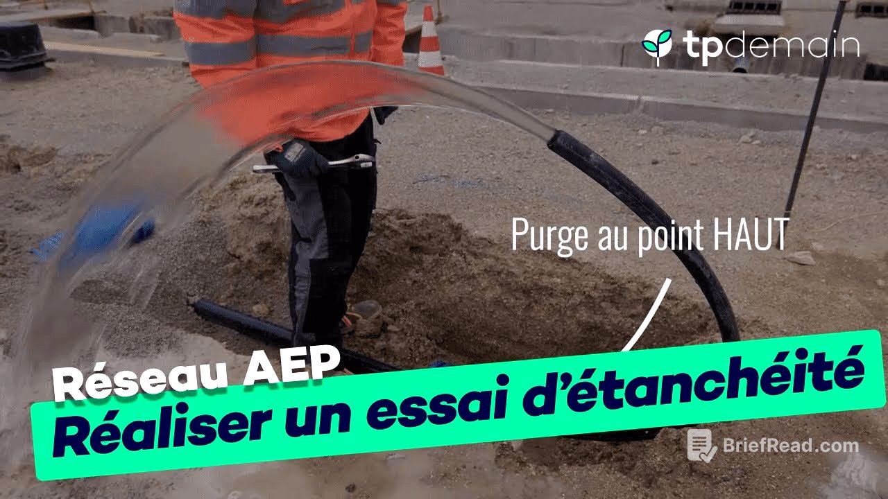 Réaliser un essai d'étanchéité sur une conduite AEP en PEHD