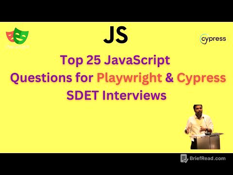 Top 25 Javascript  Interview Questions for Test Automation SDET - Playwright & Cypress