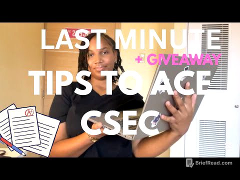 LAST MINUTE CSEC STUDY TIPS TO GET A DISTINCTION + GIVEAWAY