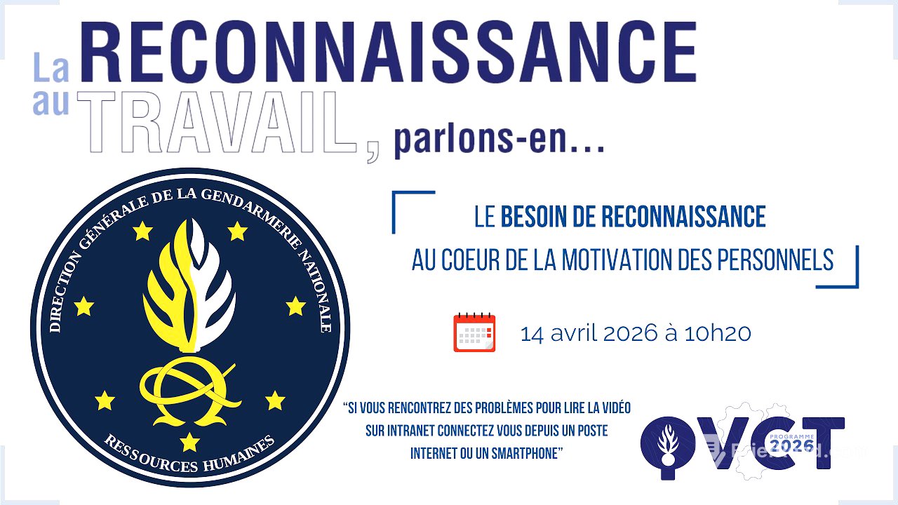 Conférence 14 avril 2026 - Le besoin de reconnaissance au coeur de la motivation des personnels