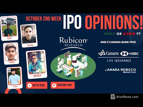 Rubicon Research, 2 Canara IPOs : October 2nd Week IPOs : Apply/Avoid? Primary Market Chatter