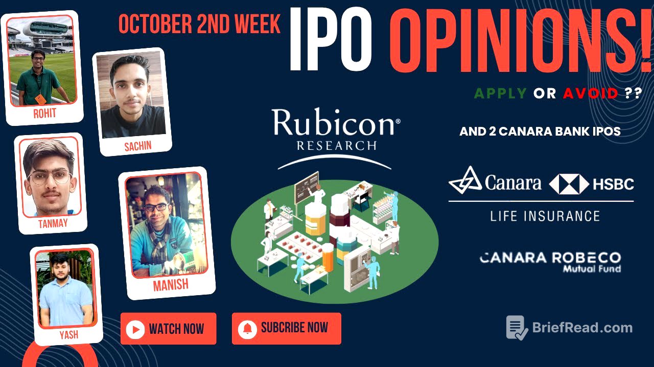 Rubicon Research, 2 Canara IPOs : October 2nd Week IPOs : Apply/Avoid? Primary Market Chatter