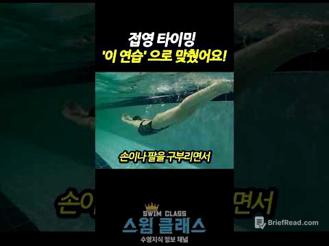 접영 타이밍 맞추고 싶다면 ‘이 연습’부터 하세요! #swimming #접영 #수영초보