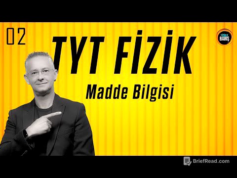 MADDE BİLGİSİ KONU ANLATIMI VE SORU ÇÖZÜMÜ| TYT FİZİK KONU ANLATIMI