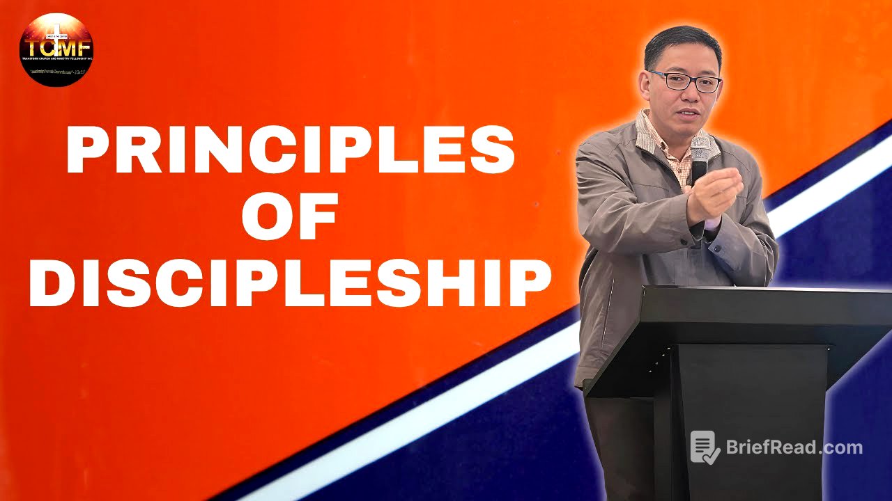 PRINCIPLES OF DISCIPLESHIP \\ REV. DR. JESSIE YU | TCMF - ILOILO