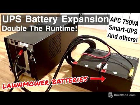 Adding External Batteries to APC UPS for Longer Runtime.