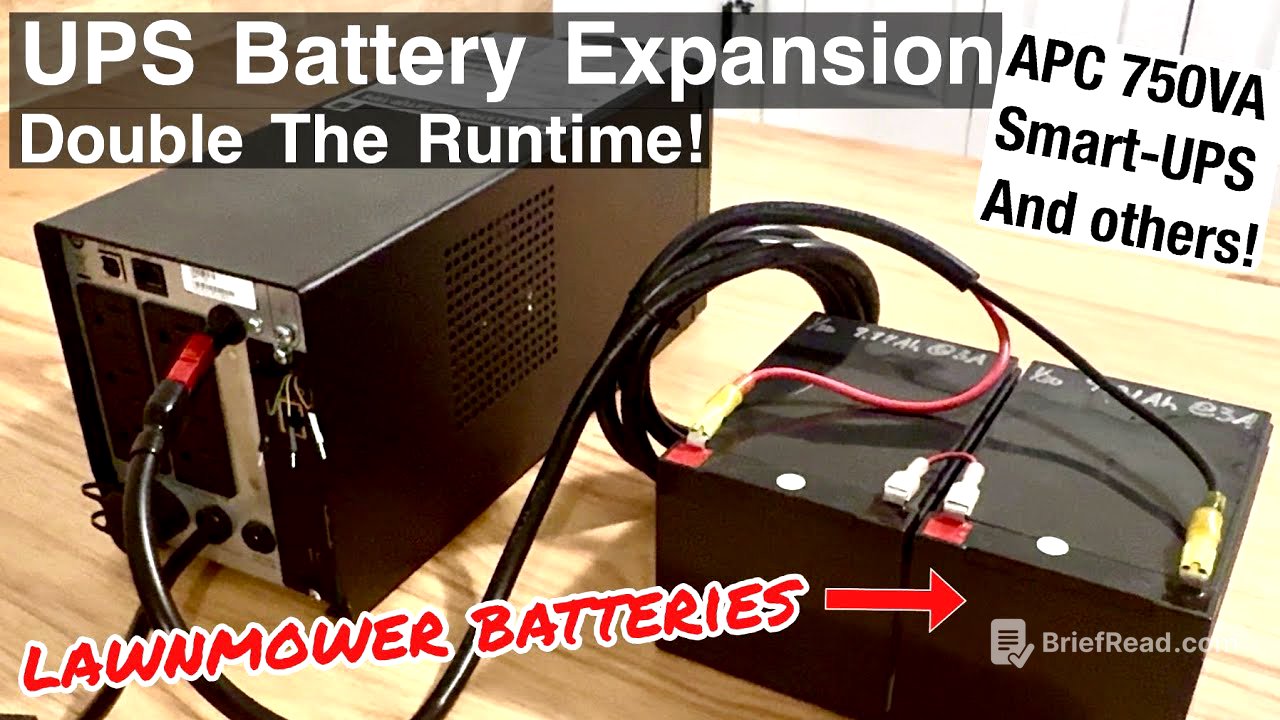 Adding External Batteries to APC UPS for Longer Runtime.