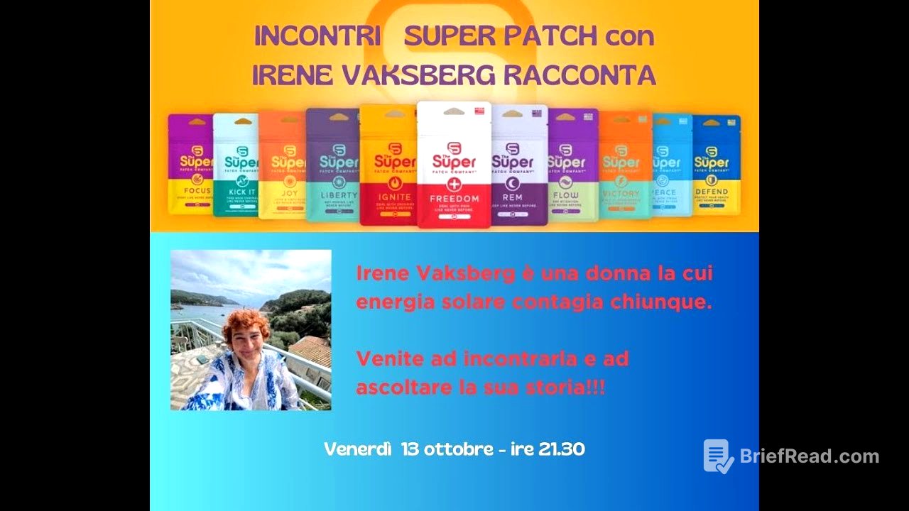 Incontri SUPER PATCH con... Irene Vaksberg - 13.10.2023 - English/Italian