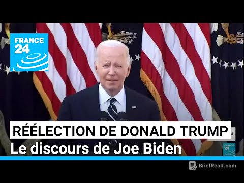 Réélection de Donald Trump : le discours de Joe Biden • FRANCE 24