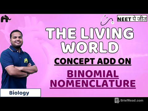 The Living World Class 11 NEET Biology | Taxonomic Categories Binomial Nomenclature Taxonomic aids
