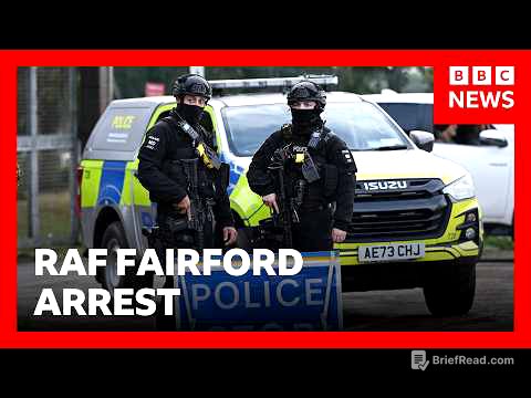 RAF Fairford update as British national arrested in connection with incident | BBC News