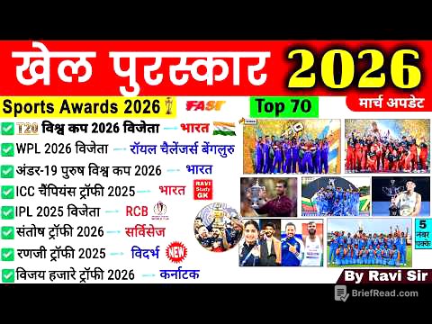 खेल पुरस्कार 2026 | Khel Puraskar 2026 | Sports Awards Current Affairs 2026 | Sports Current Affairs