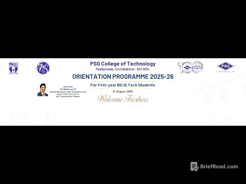 First Year B.E./B. Tech Orientation Program 2025