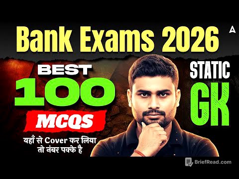 Bank Exams 2026 Static GK | Top 100 Static GK Questions | By Vaibhav Sir