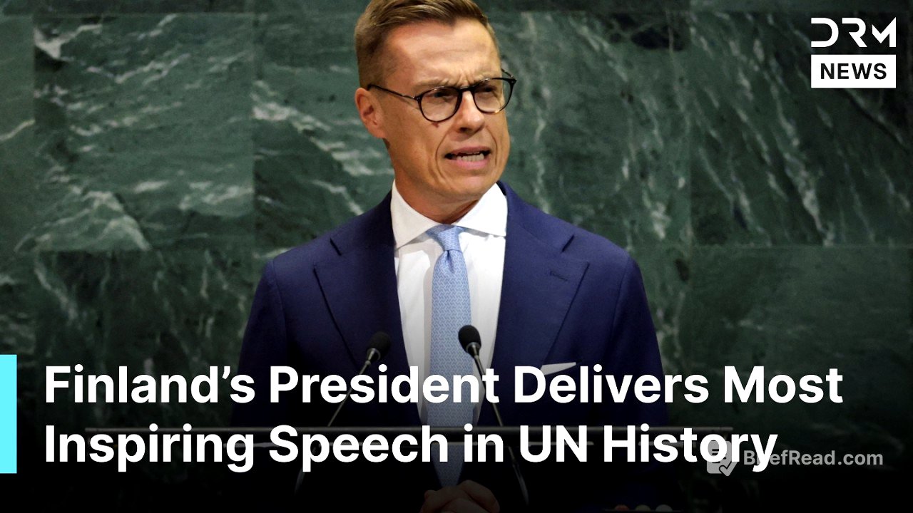 Finland’s President Delivers Most Inspiring, Powerful UN Speech Yet on Multipolar World Order | AC1G