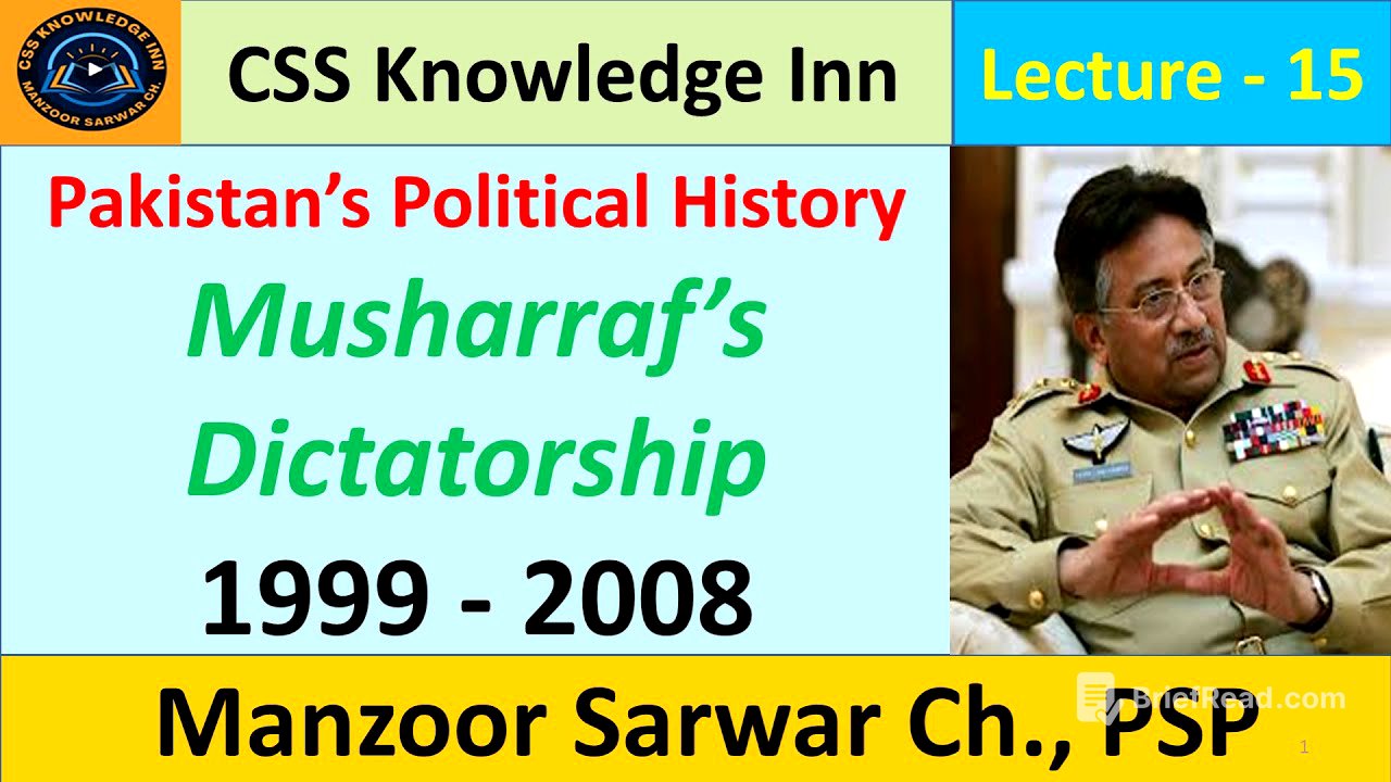 Musharraf's Dictatorship | War on Terror | Enlightened Moderation |