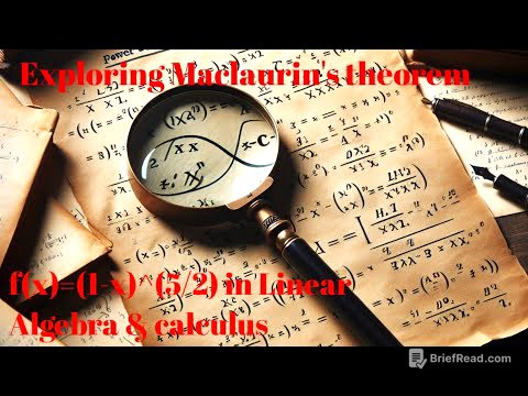 Exploring Maclaurin's theorem for f(x)=(1-x)^(5/2) in Linear Algebra & calculus (1st year Btech)