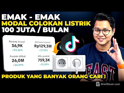 KONTEN SEDERHANA, MODAL COLOKAN LISTRIK, 100 JUTA PER BULAN DARI TIKTOK AFFILIATE