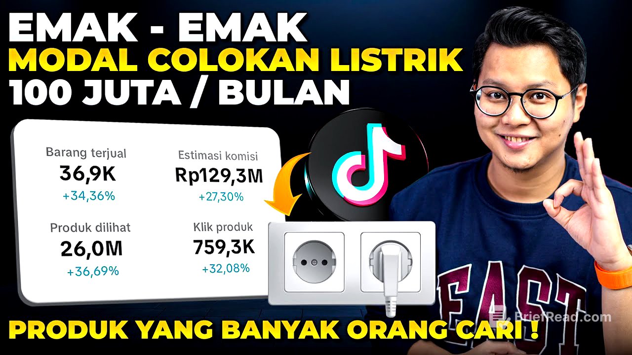 KONTEN SEDERHANA, MODAL COLOKAN LISTRIK, 100 JUTA PER BULAN DARI TIKTOK AFFILIATE