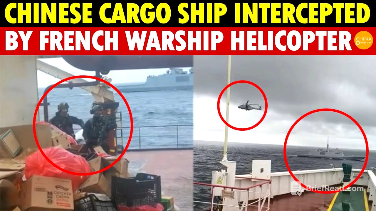 BREAKING! France Has Had Enough, Chinese Cargo Ship Intercepted by French Warship Helicopter